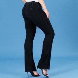 Women Mid-Rise Slim Bootcut Denim Jean - Black NEW